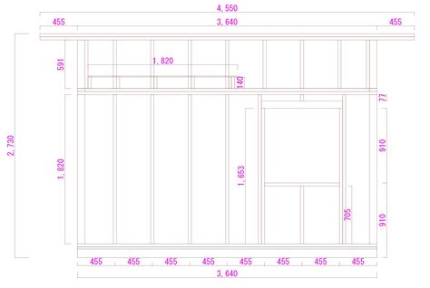 小屋設計|6畳小屋の設計図